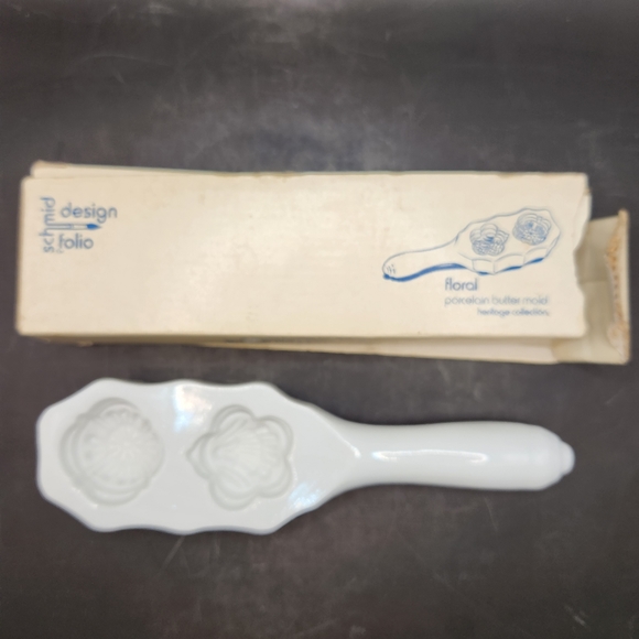 Vintage Schmid Brothers Floral White Porcelain Butter Mold Heritage Collection - Picture 2 of 6